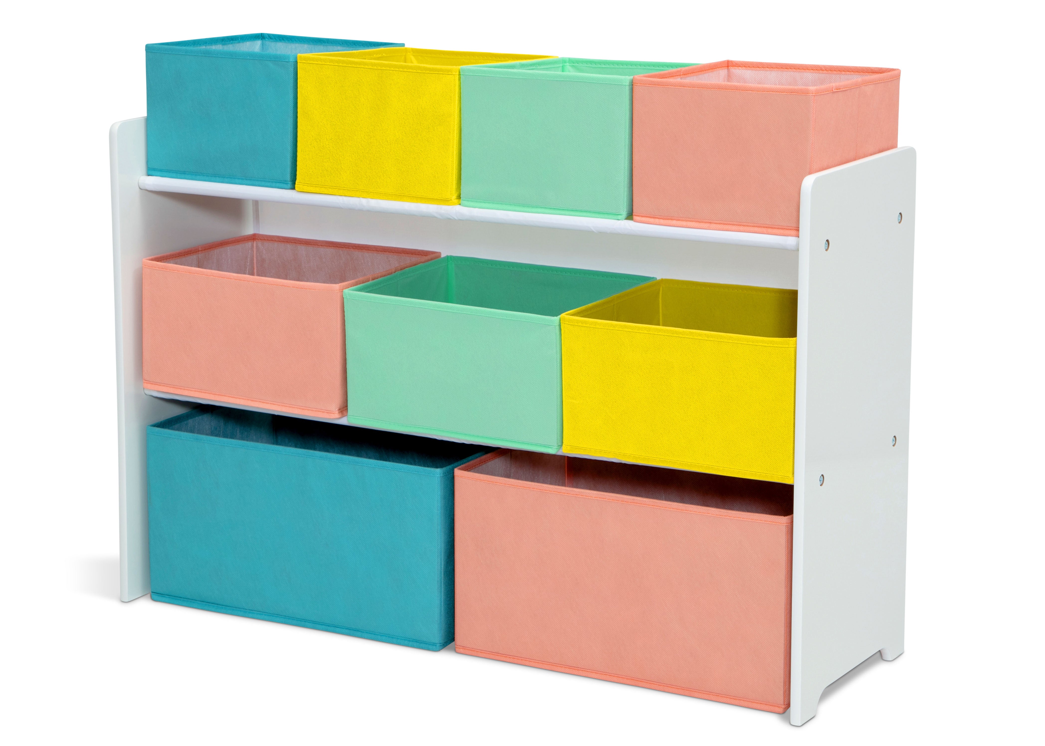 Deluxe Multi Bin Toy Organizer with Storage Bins - Kids Room Organization Solution for Toys, Books & Crafts - Perfect for Playrooms, Daycares & Home Storage