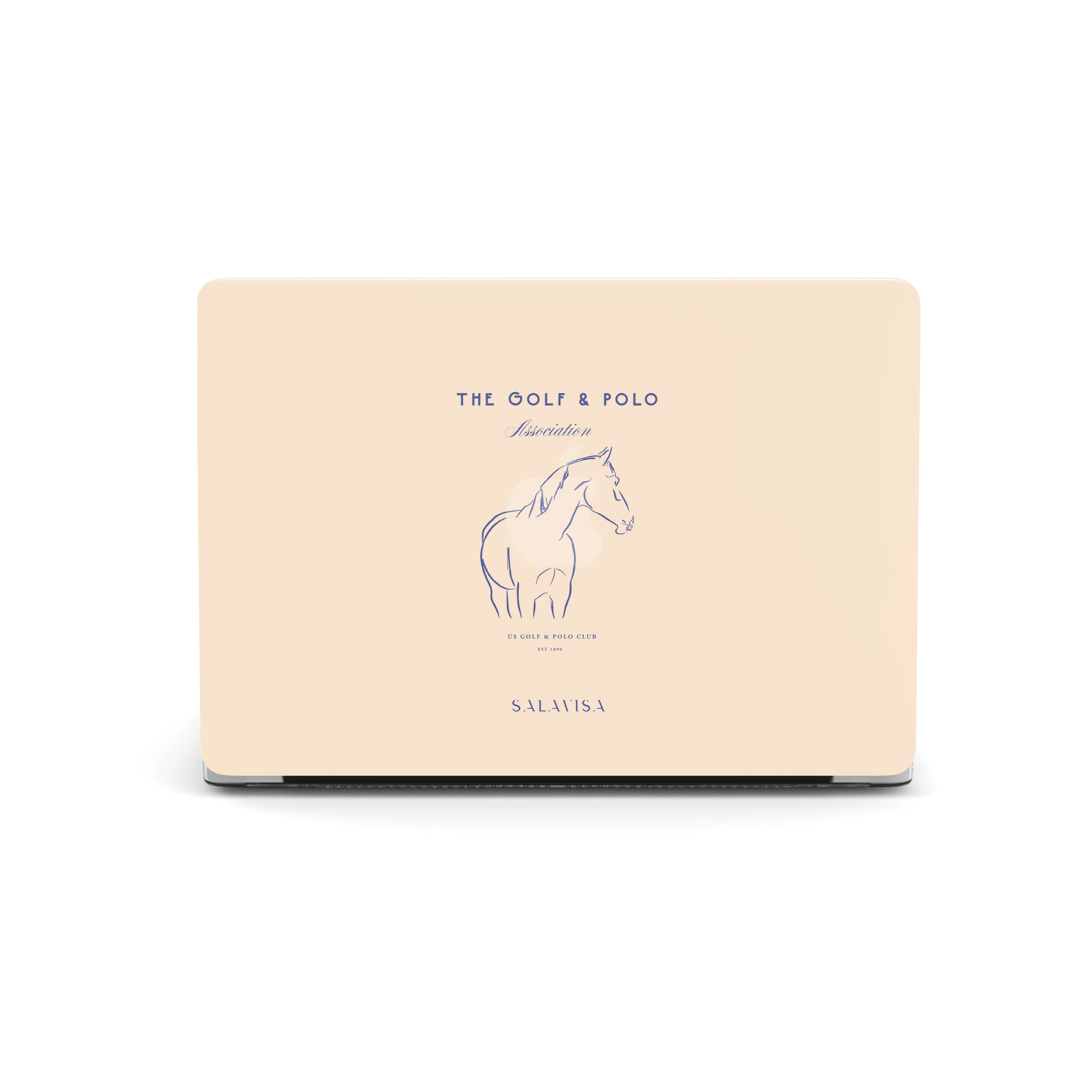 Premium Beige Golf & Polo Themed MacBook Case - Stylish Protective Cover for MacBook Air & Pro - Perfect for Golf Enthusiasts & Office Professionals