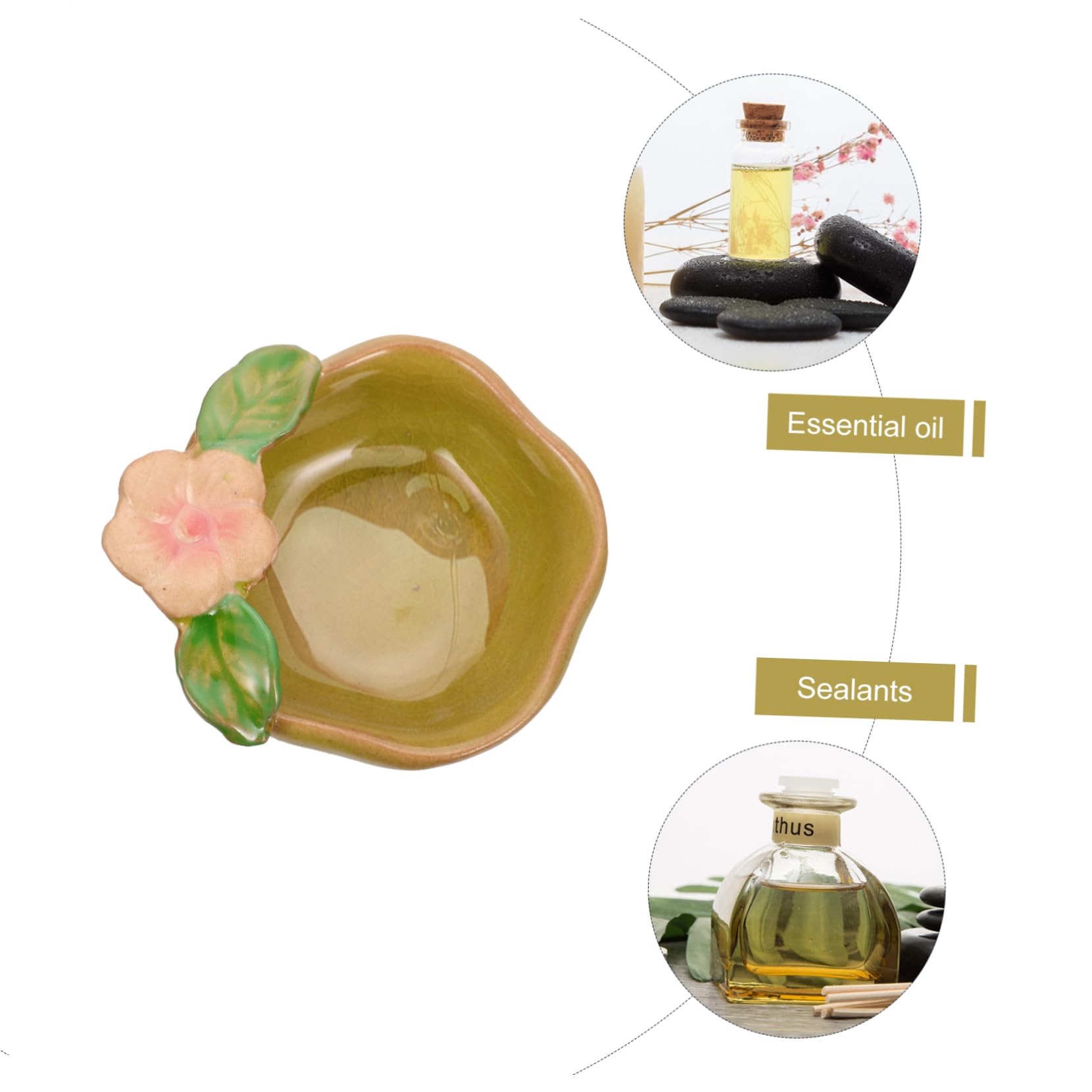 Ceramic Essential Oil Blending Bowl - Aromatherapy Facial Bowl for Home Spa, Esthetician Supplies & Professional Treatments - Perfect for DIY Skincare, Massage Therapy and Relaxation