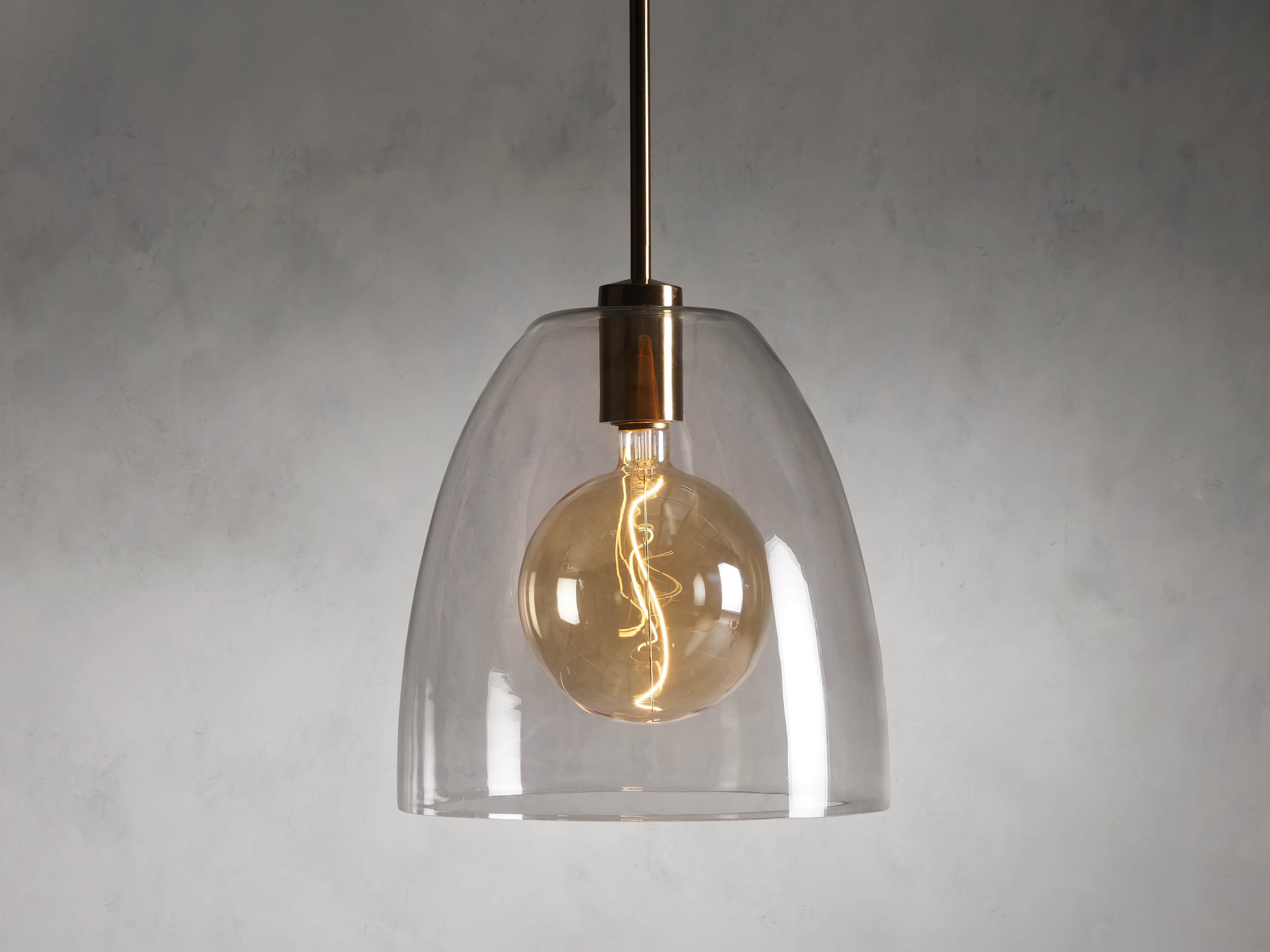 Bauer Cloche Pendant Light with Vintage Edison Bulb - Perfect for Farmhouse, Industrial & Retro Home Decor