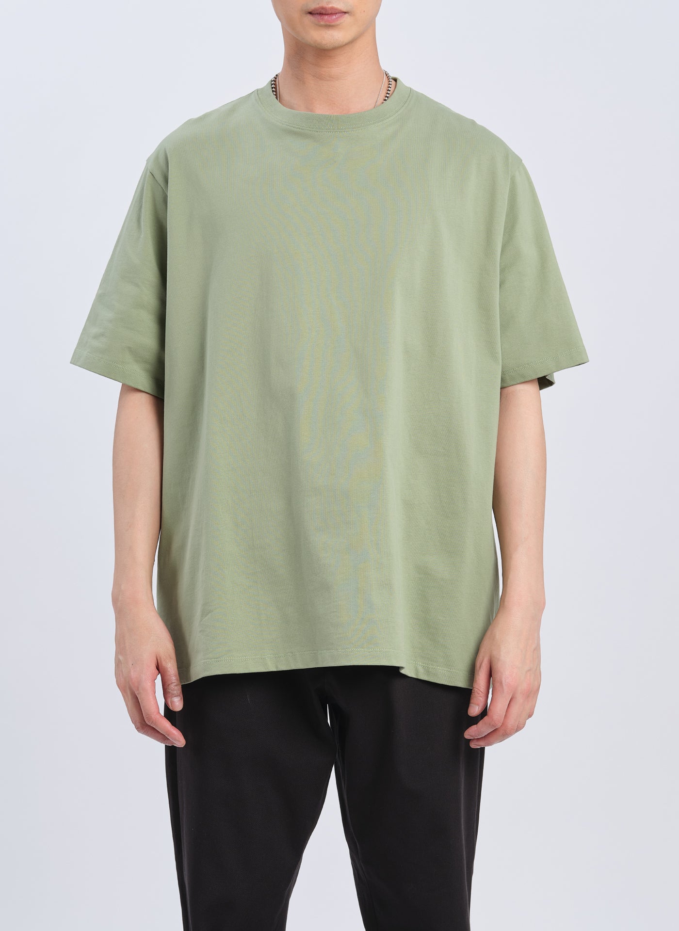Premium Mercerized Cotton Patch Tee - Soft & Breathable Men's Casual T-Shirt - Perfect for Everyday Wear, Street Style & Layering
