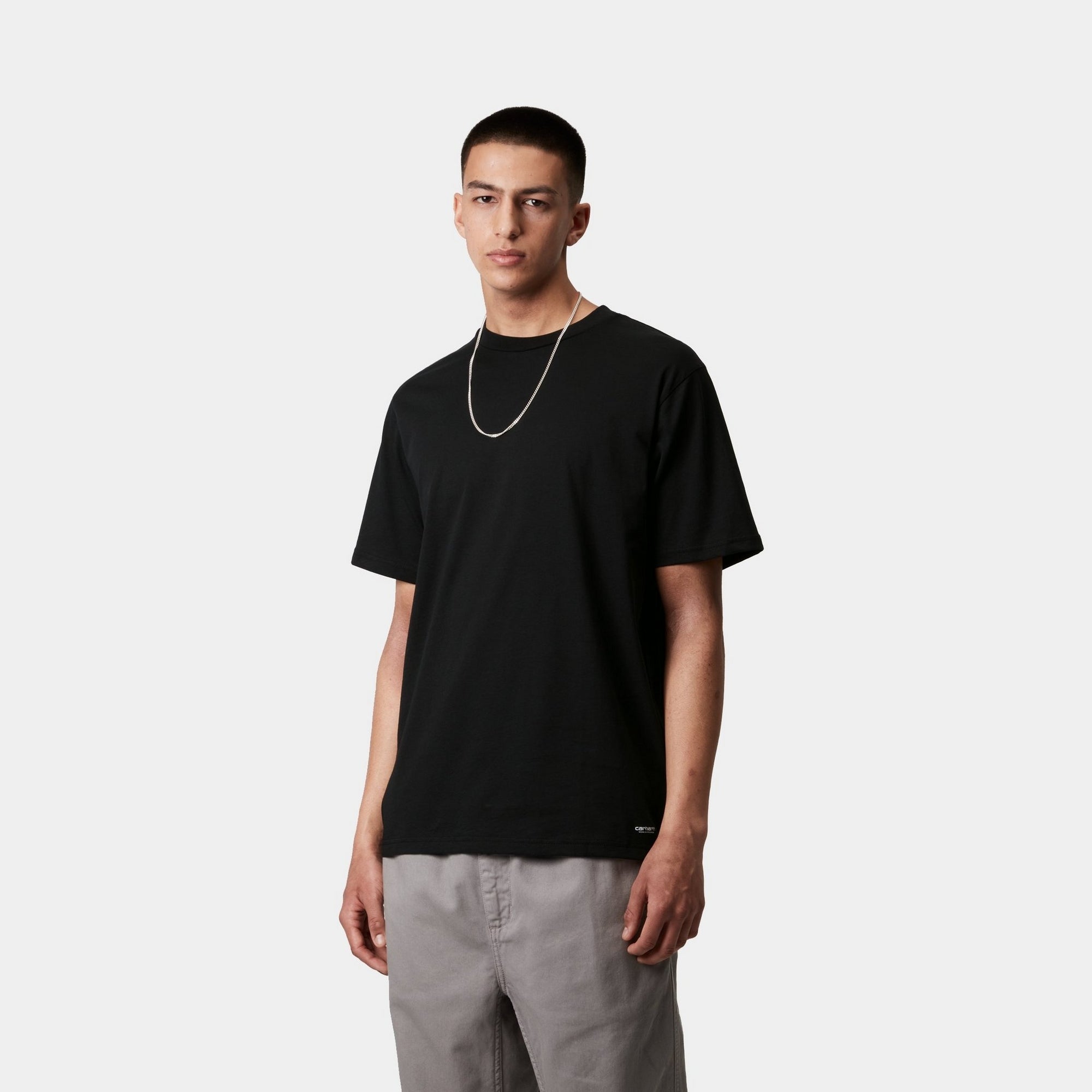 Premium 2-Pack Black Crew Neck T-Shirts for Men - Soft Cotton Basic Tees for Casual Wear, Gym & Layering