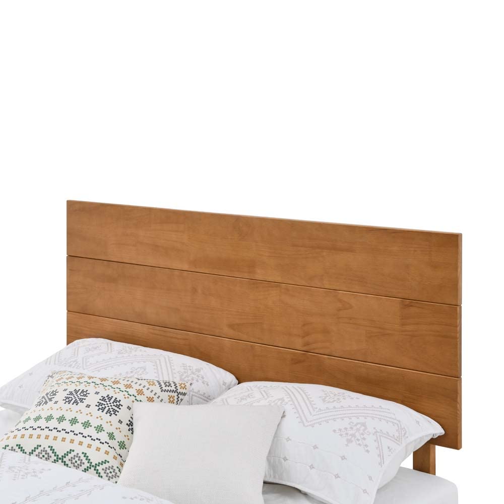Solid Wood Headboard for Queen & King Size Beds - Teak Flat Panel Design | Compatible with Floating Bed Frames | Perfect for Modern Bedrooms & Guest Rooms