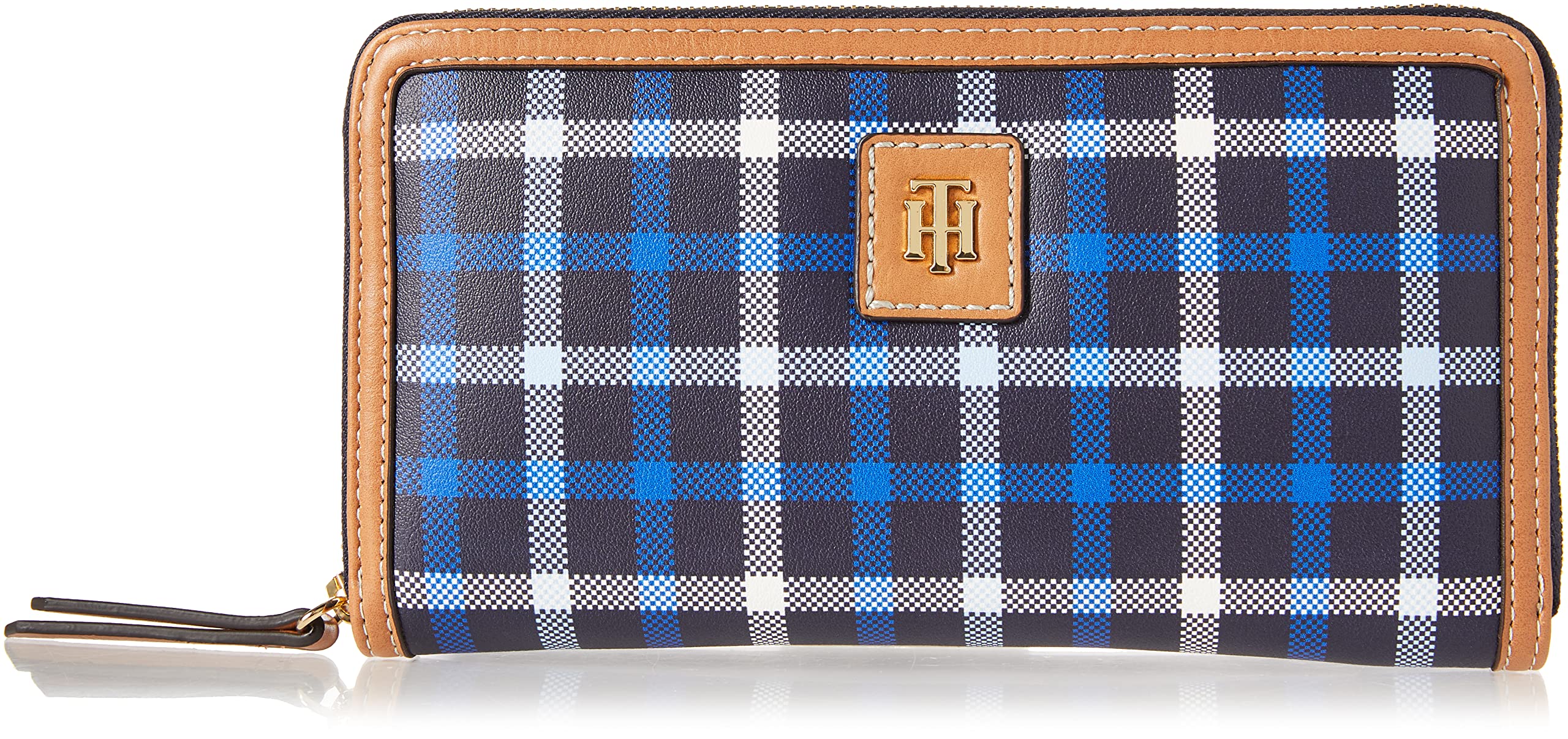 Tommy Hilfiger Women's Julia Large Nylon Zip Wallet - Stylish RFID-Blocking Wallet for Everyday Use, Travel & Shopping | Premium Nylon Crossbody Wallet with Multiple Card Slots & Zipper Closure