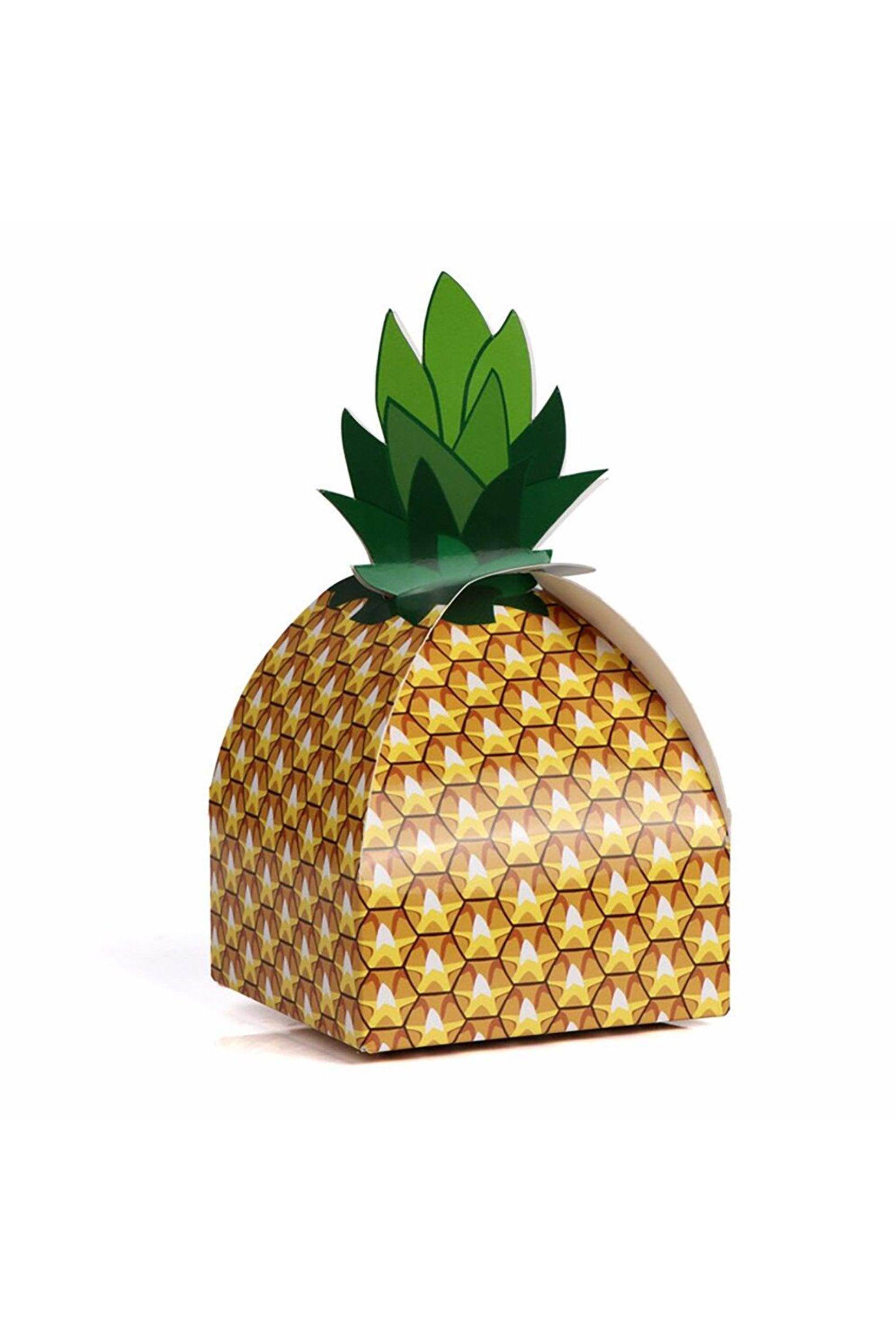 12-Pack Pineapple Favor Boxes for Tropical Themed Parties - Perfect for Luau, Beach Weddings & Summer Events (CGF0241)