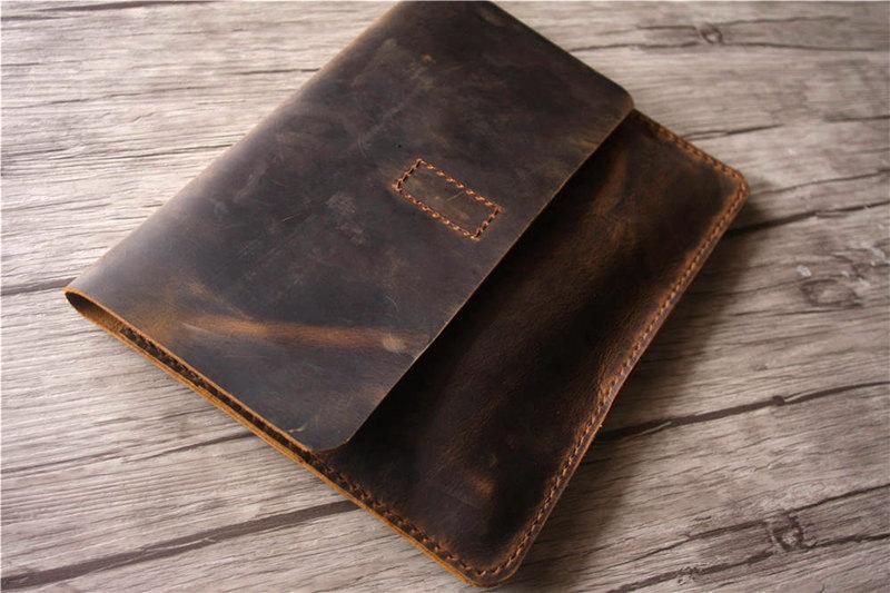 Personalized Monogram Leather Case Sleeve for Microsoft Surface Pro X - Premium Protective Cover for Work, Travel & School