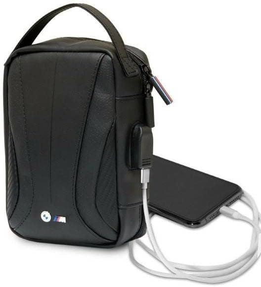 BMW M Series Carbon Black Car Organizer Bag - Premium Storage for BMW Accessories, Phones & Essentials | Perfect for Travel, Commuting & Road Trips