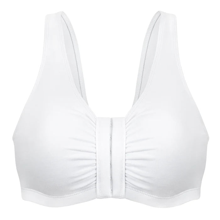 Wireless Cotton Stretch Sports Bra - Front Closure, Comfortable & Unlined for Yoga, Running & Gym Workouts