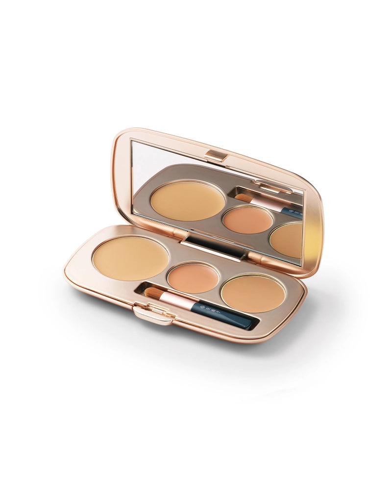 Yurong Tri Blossom Full Coverage Concealer - Dark Circle Corrector & Blemish Cover Up Makeup for Flawless Skin | Perfect for Daily Use, Special Occasions & Photo Shoots