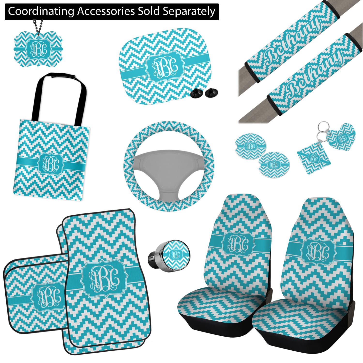 Custom Pixelated Chevron Car Floor Mats for Front Seat - Non-Slip, Waterproof & Durable - Perfect for SUVs, Sedans & Trucks (Set of 2)
