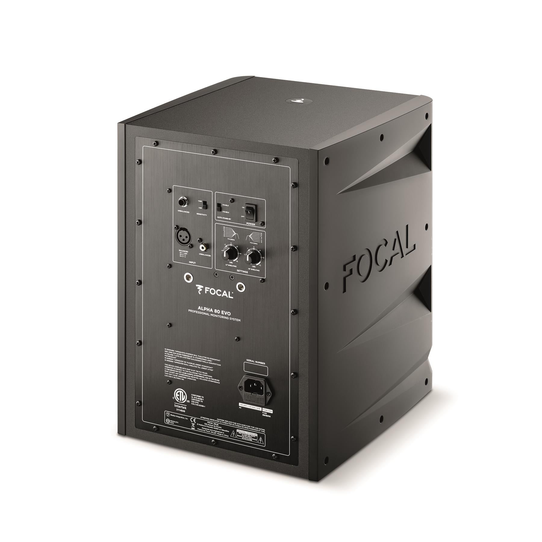 Focal Alpha 80 Evo 115W Powered 2-Way Studio Monitor - Professional Reference Speakers for Music Production, Home Recording & Audio Mixing