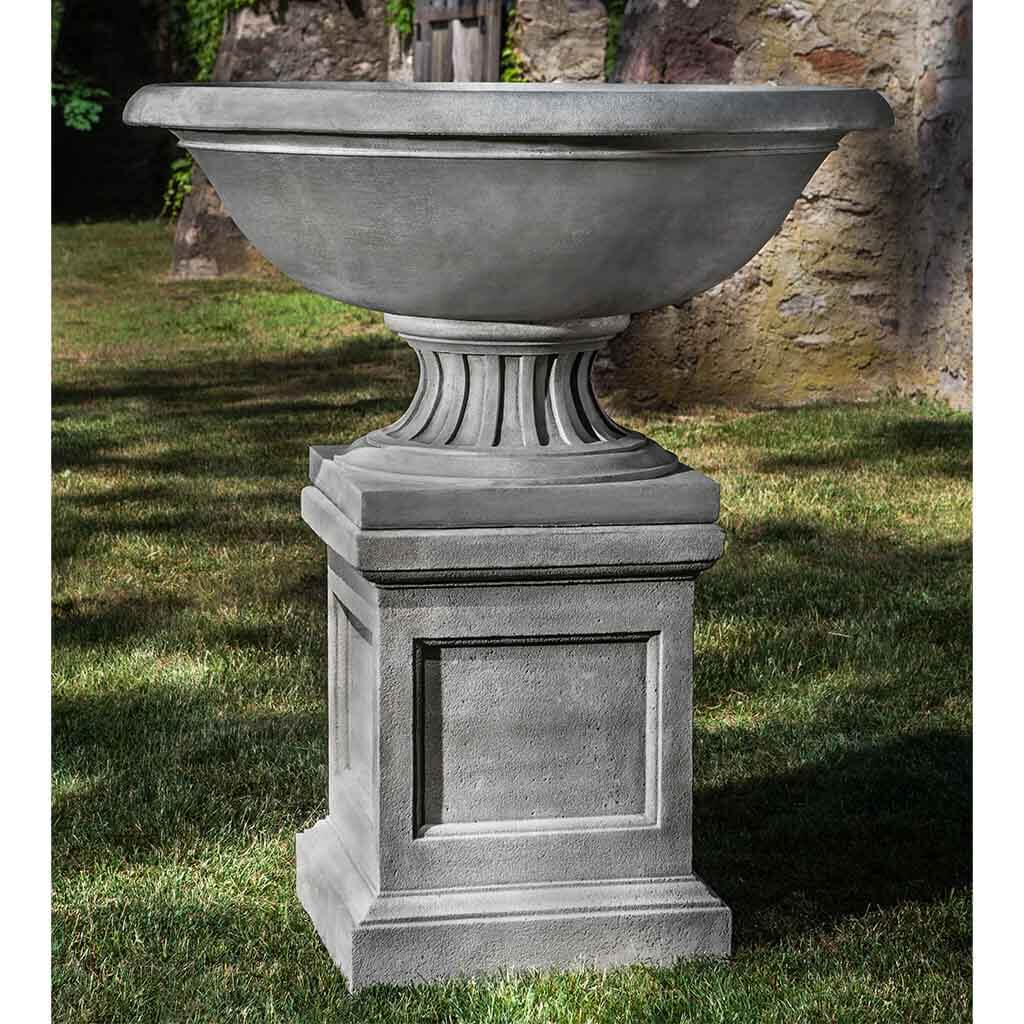 Campania International Fonthill Urn with St. Louis Pedestal - Elegant Garden Urn Planter for Outdoor Decor, Patio & Landscape Design