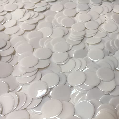 MR CHIPS Plastic Bingo Chips for Bingo Games - 100 Count Bag with Solid & Transparent Colors - 7/8 Inch Counting Tokens - Perfect for Casino Nights, Classroom Math Activities, and Board Game Accessories