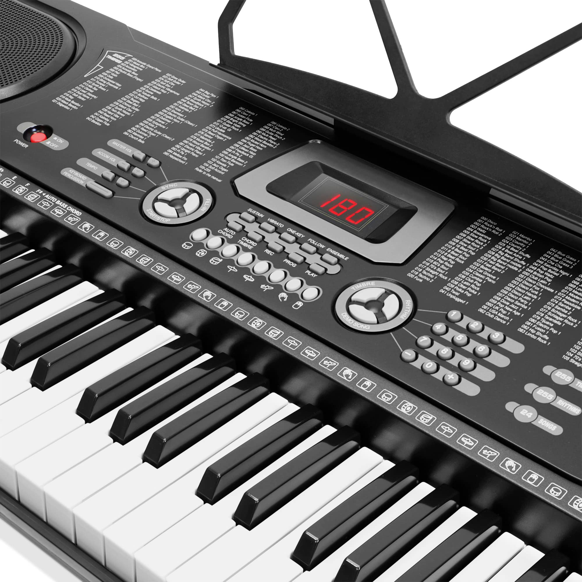 61-Key Electronic Keyboard Piano with Stand, Headphones, Stool & Microphone - Portable Digital Piano for Beginners, Kids & Adults - Perfect for Home Practice, Music Lessons & Live Performances
