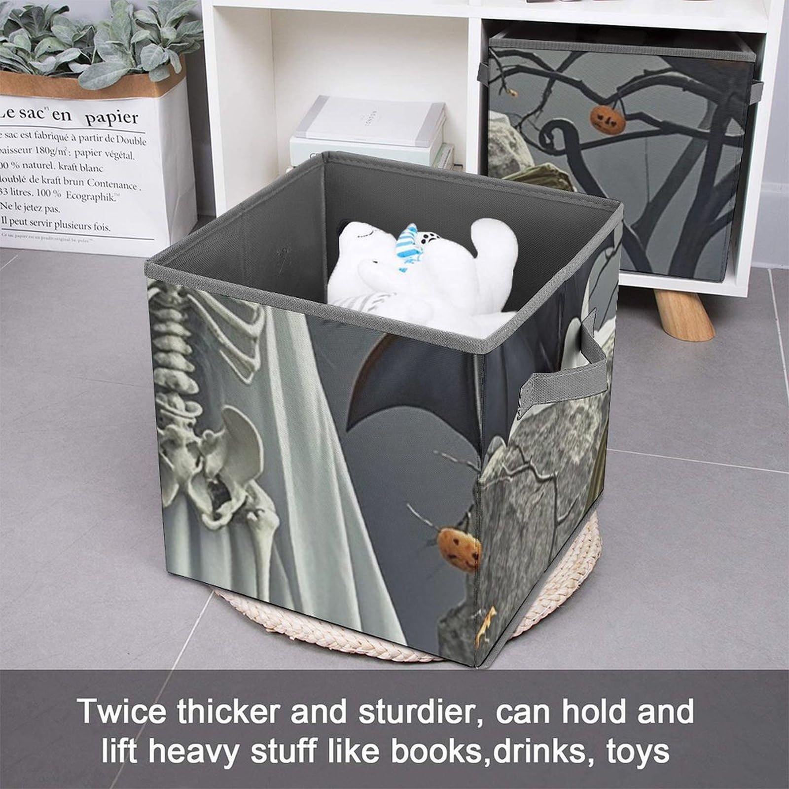 Large Collapsible Storage Bin with Handles - 10.6