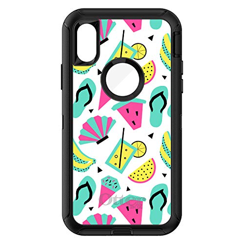 Summer Graphics - Flip Flops Watermelown Lemonade On Black Case