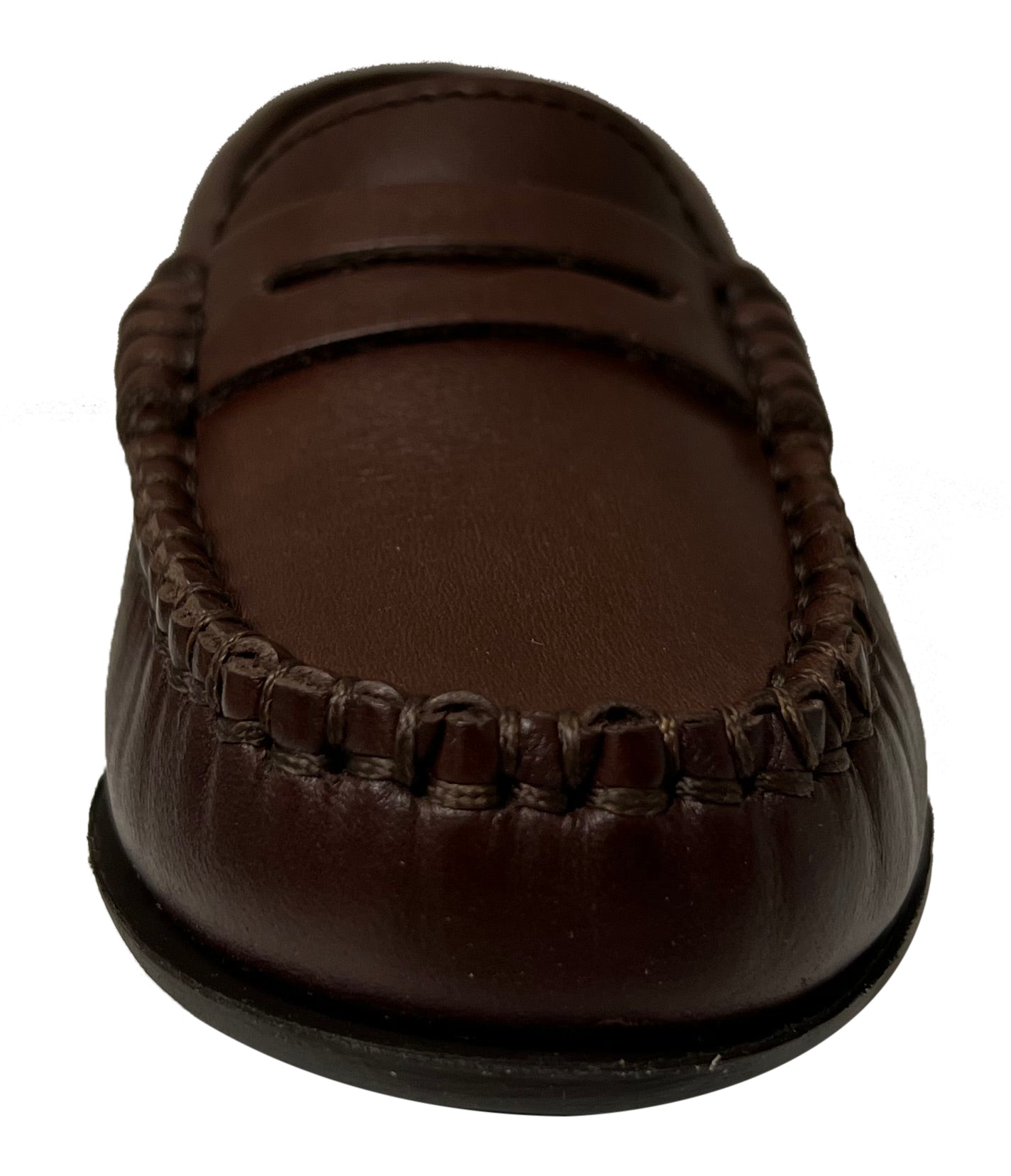 **Boys & Girls Smooth Leather Penny Loafers - Brown Sierra Antik - Comfortable Kids Moccasin Shoes for School, Casual & Dressy Occasions**