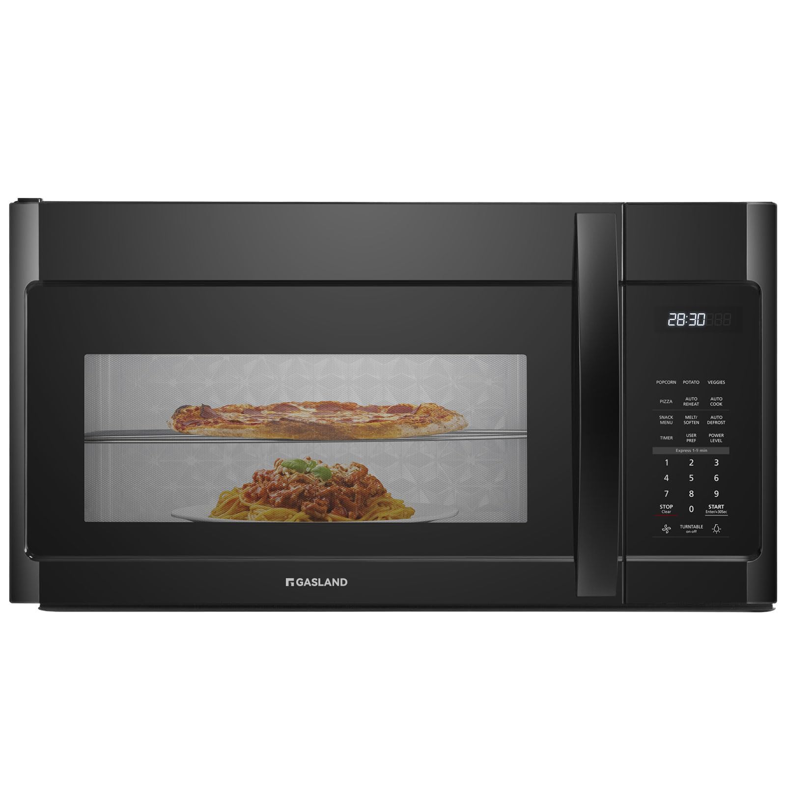 GASLAND 1.9 Cu. Ft. 30 Inch Over the Range Microwave Oven - 1000W, 400 CFM Exhaust Fan, LED Light & 13.5