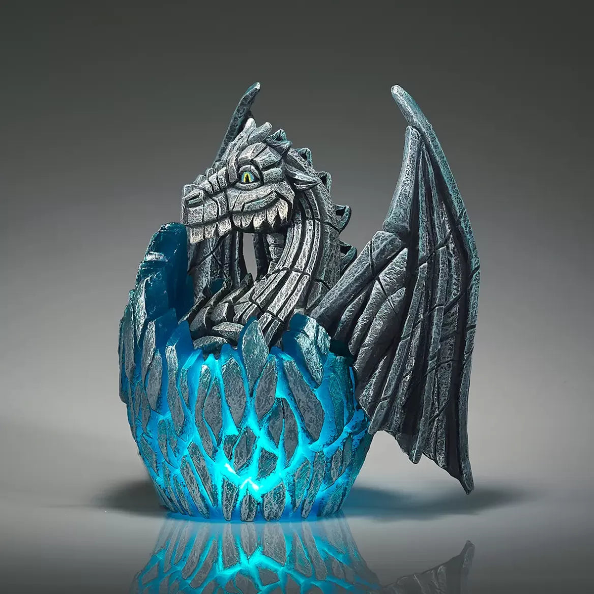 White Dragon Egg Sculpture - Handcrafted Edge Art for Home Decor, Office Display & Fantasy Collectibles