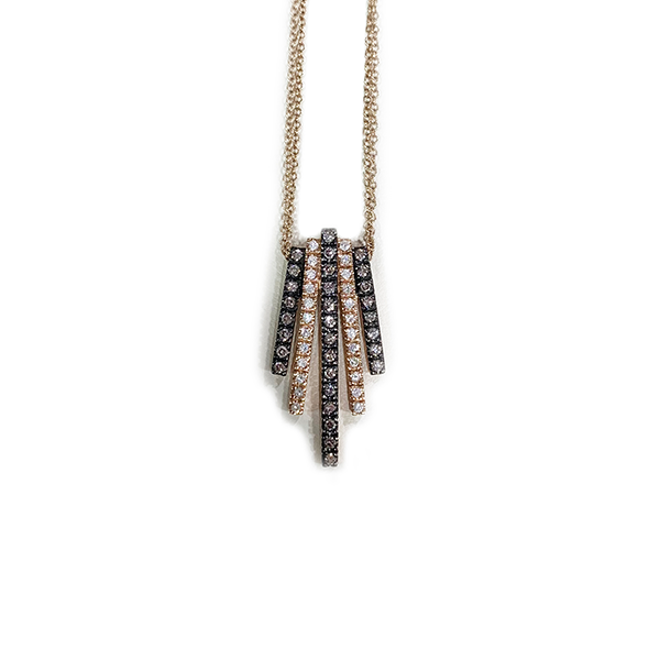 14K Rose Gold Brown Diamond Pendant Necklace for Women - Elegant Jewelry Gift for Valentine's Day, Anniversary & Special Occasions