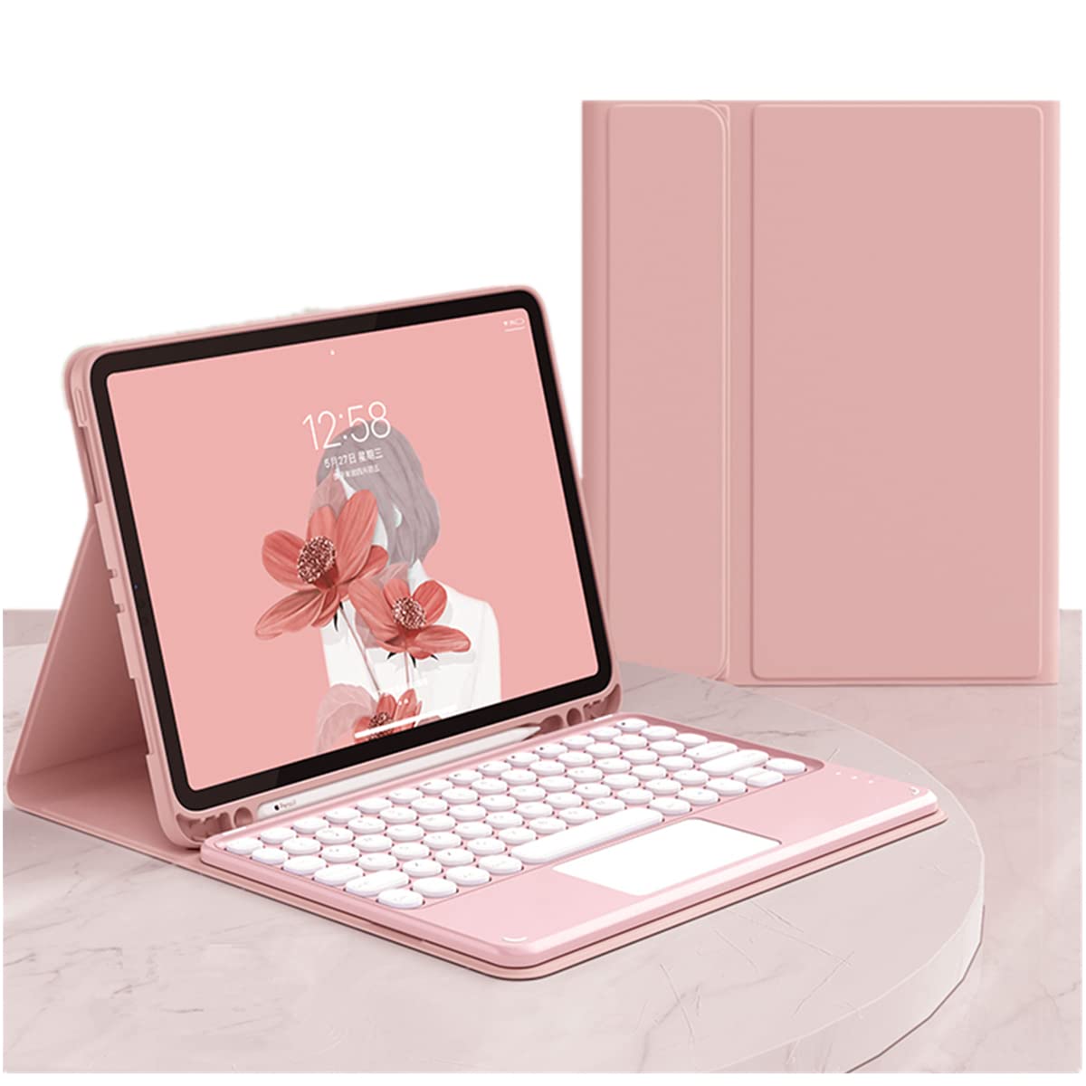 Magnetic Detachable Bluetooth Keyboard Case with Touchpad for iPad Air 2 & iPad 5th/6th Gen 9.7