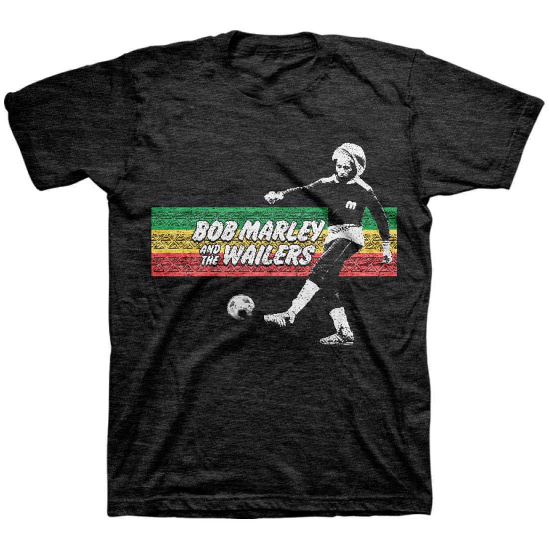 Bob Marley Rasta Stripe Soccer T-Shirt - Reggae Inspired Football Jersey for Men & Women - Perfect for Concerts, Games & Casual Wear