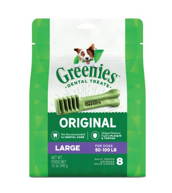 Greenies Original Dental Dog Chews - Natural Teeth Cleaning Treats for Small, Medium & Large Dogs - Freshens Breath & Reduces Tartar - Perfect for Daily Oral Care & Training Rewards