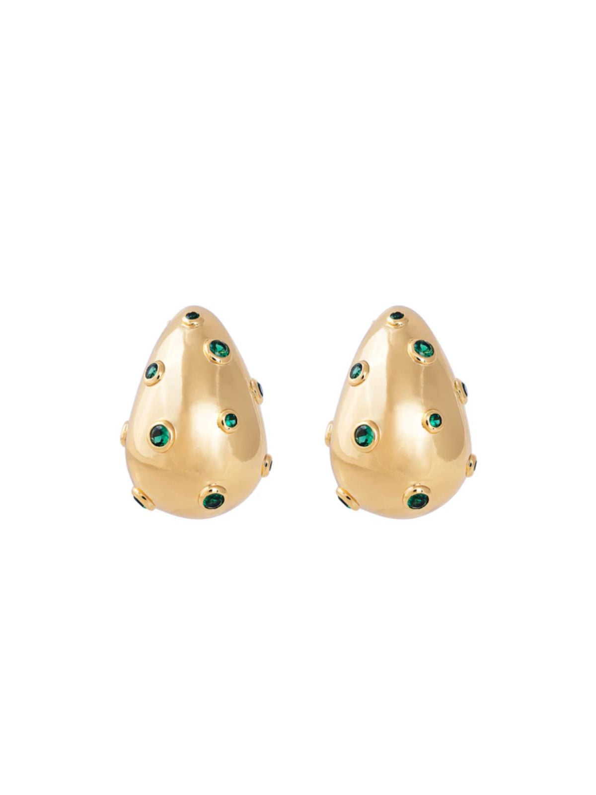 FAIRLEY Green Crystal Monaco Stud Earrings for Women - Elegant & Stylish Jewelry for Parties, Weddings & Everyday Wear