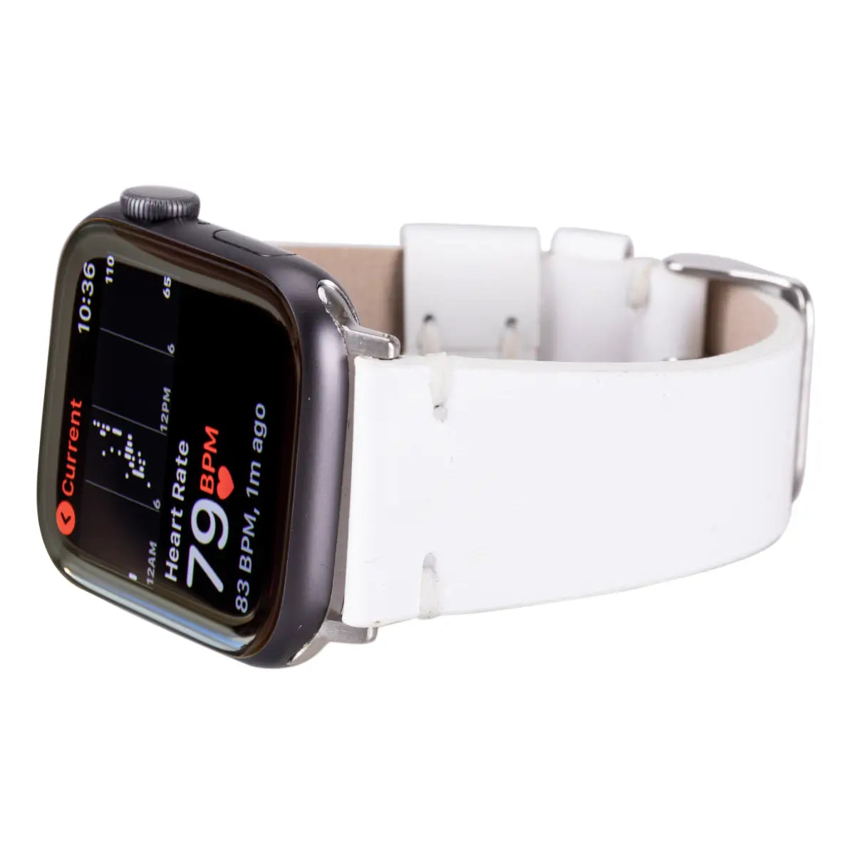 Premium White Leather Apple Watch Band - Classic & Stylish Replacement Strap for Apple Watch Series 1-9 & SE - Perfect for Work, Gym & Everyday Wear