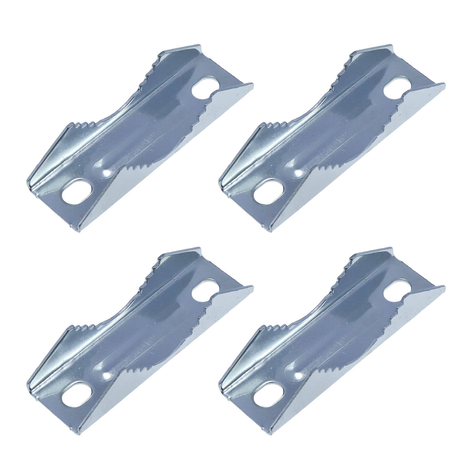4pcs Square Pipe Clamp Brackets - Heavy Duty V-Block Clamp Accessories for Flagpole, Antenna Mast & Metal Pipes - Durable Iron Construction - Perfect for Outdoor Flag Display, TV Antenna Installation & DIY Projects