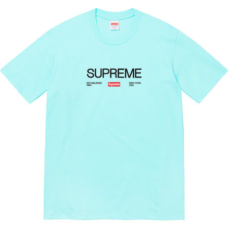 Supreme Est 1994 T-Shirt - Vintage Streetwear Tee in Turquoise Blue for Men's Casual Wear & Hip Hop Fashion