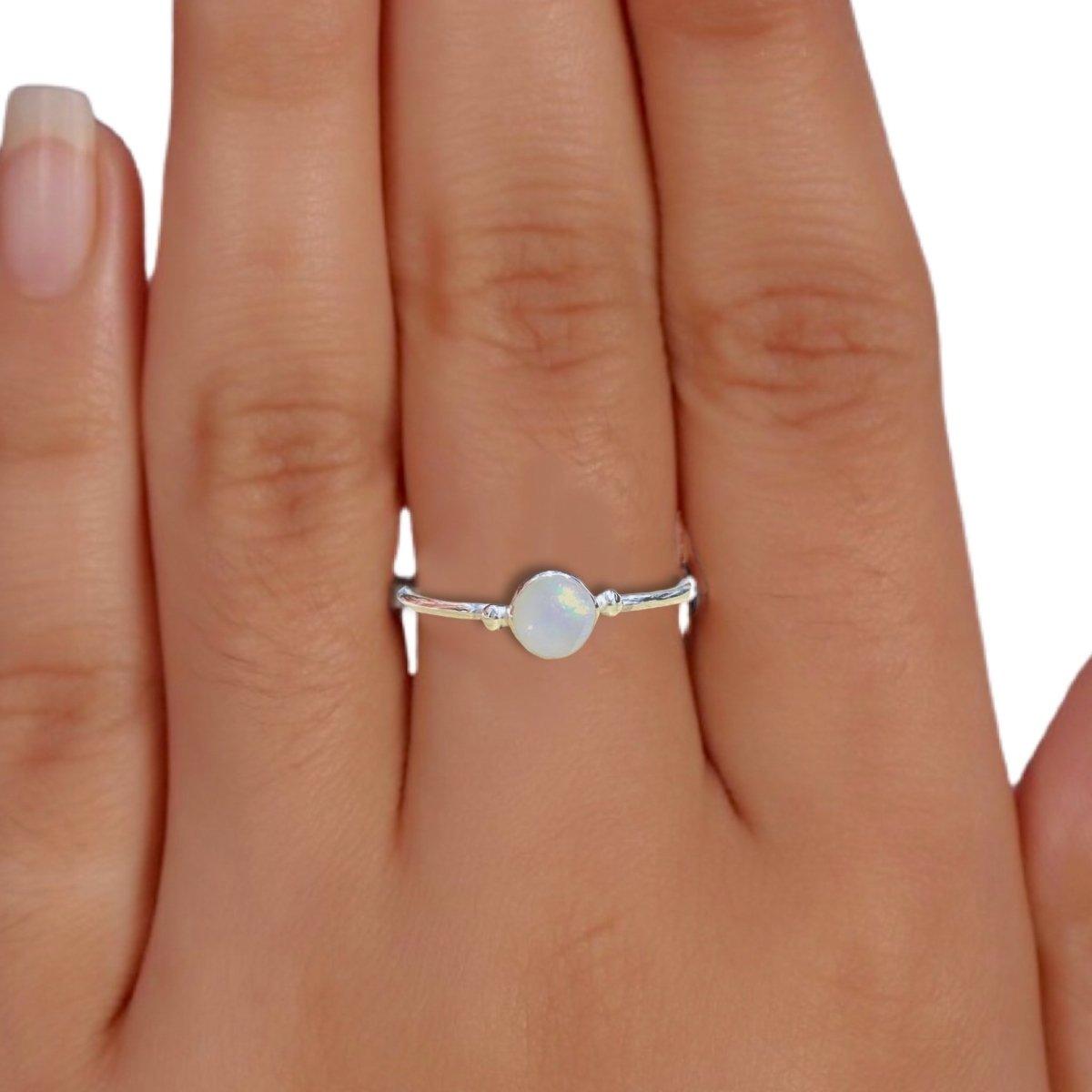 Laihas By the Sea Genuine Mother of Pearl Ring for Women - Adjustable Sizes 6-10 - Perfect for Beach Weddings, Boho Jewelry & Everyday Elegance