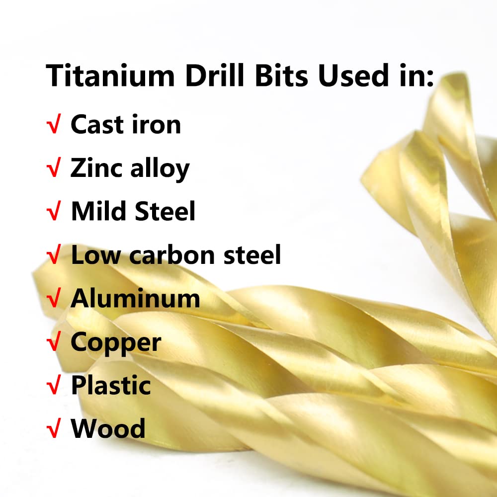 20-Piece Titanium Drill Bit Set - 11/64