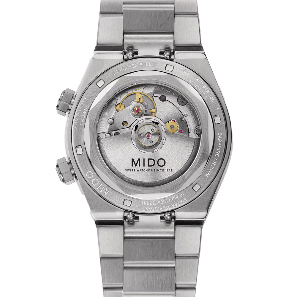 Multifort 8 Two Crowns Automatic 40mm Grey Dial Men's Watch with Stainless Steel Bracelet - Perfect for Business, Casual & Formal Occasions