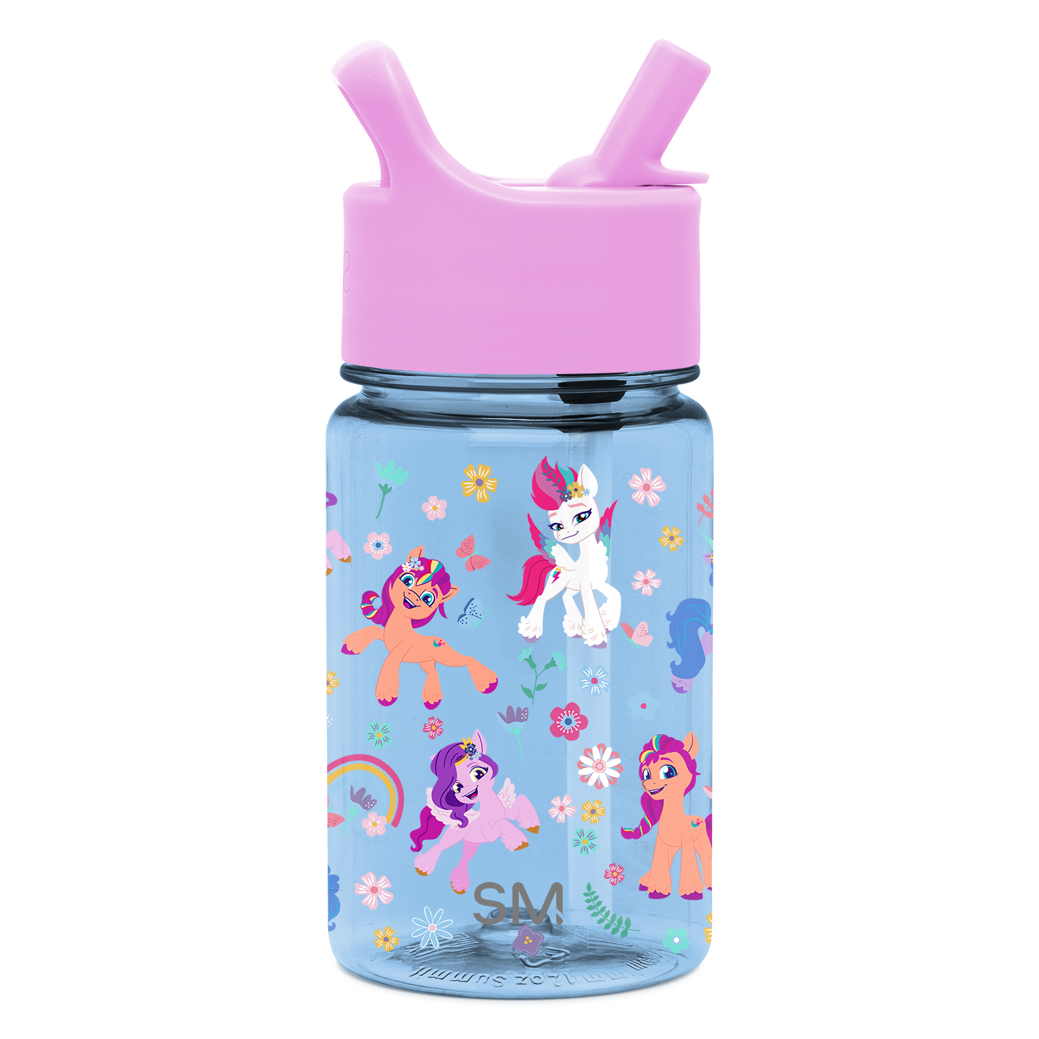 Summit Kids Plastic Water Bottle with Straw Lid - BPA Free Leak Proof Water Bottle for School, Sports & Outdoor Activities - Ideal for Boys and Girls Ages 5-12