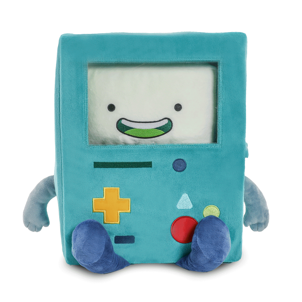 Adventure Time BMO 12-Inch Glow in The Dark Interactive Plush Toy - Cute Talking & Light-Up Character for Kids, Fans & Collectors - Perfect for Bedtime, Playtime & Display