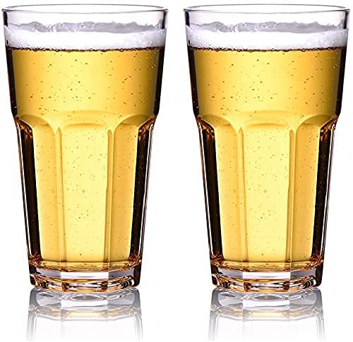 Bellaxia 400 ML Clear Glass Tumbler Set of 2 - Highball Drinking Glasses for Cocktails, Juice, Milkshakes, Soda & Iced Tea | Dishwasher Safe | Perfect for Home Bars, Parties & Restaurants