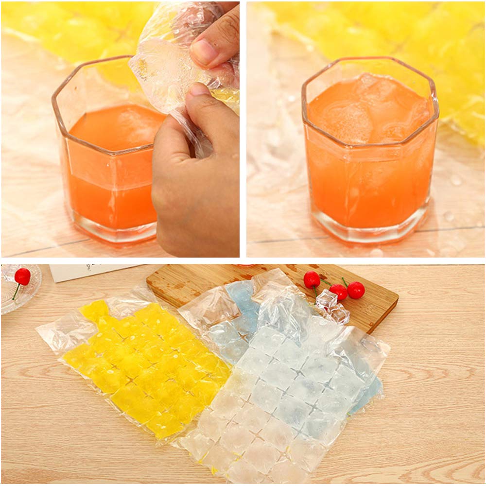 10-Pack Disposable Ice Cube Bags for DIY Ice Making - Reusable Ice Tray Mold for Summer Drinks, Cocktails, and Coolers | Perfect for Parties, Camping & Home Use