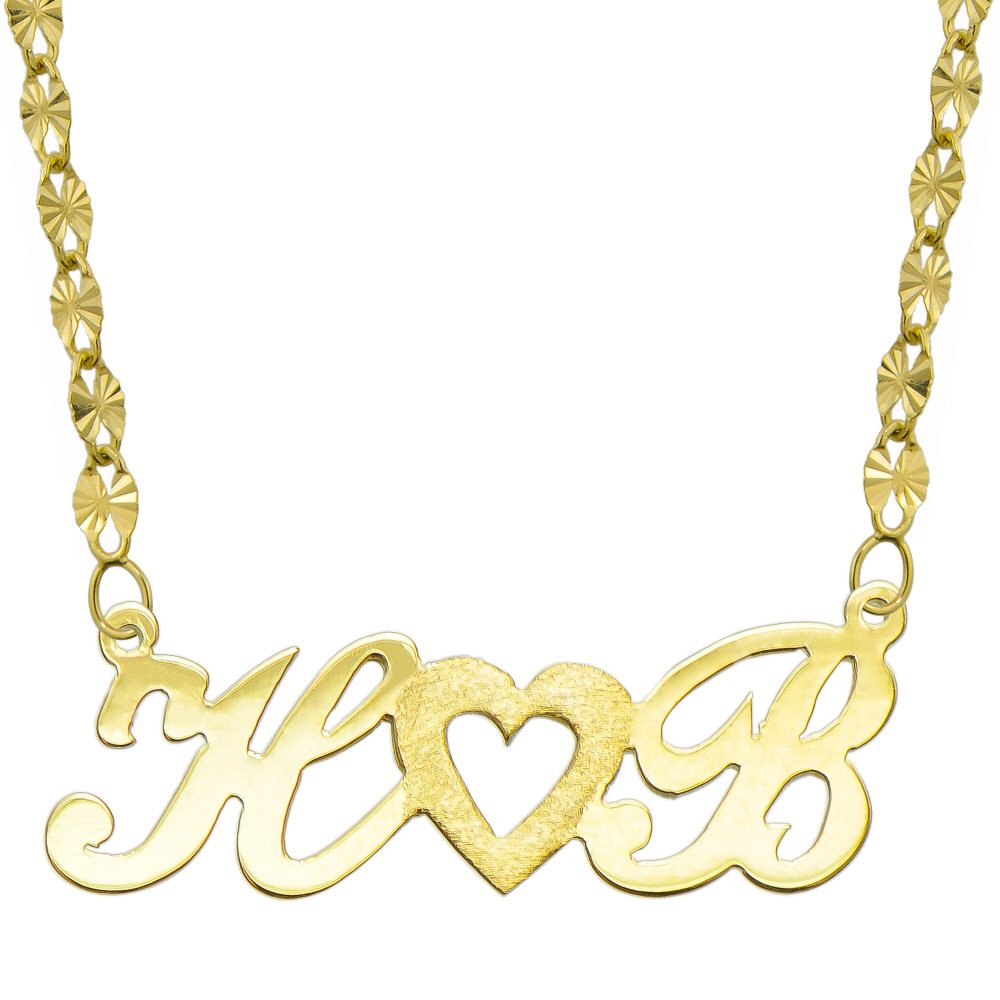 14K Yellow Gold Personalized Name Plate Necklace - Custom Engraved Jewelry Gift for Women - Birthday, Anniversary, Valentine's Day Present
