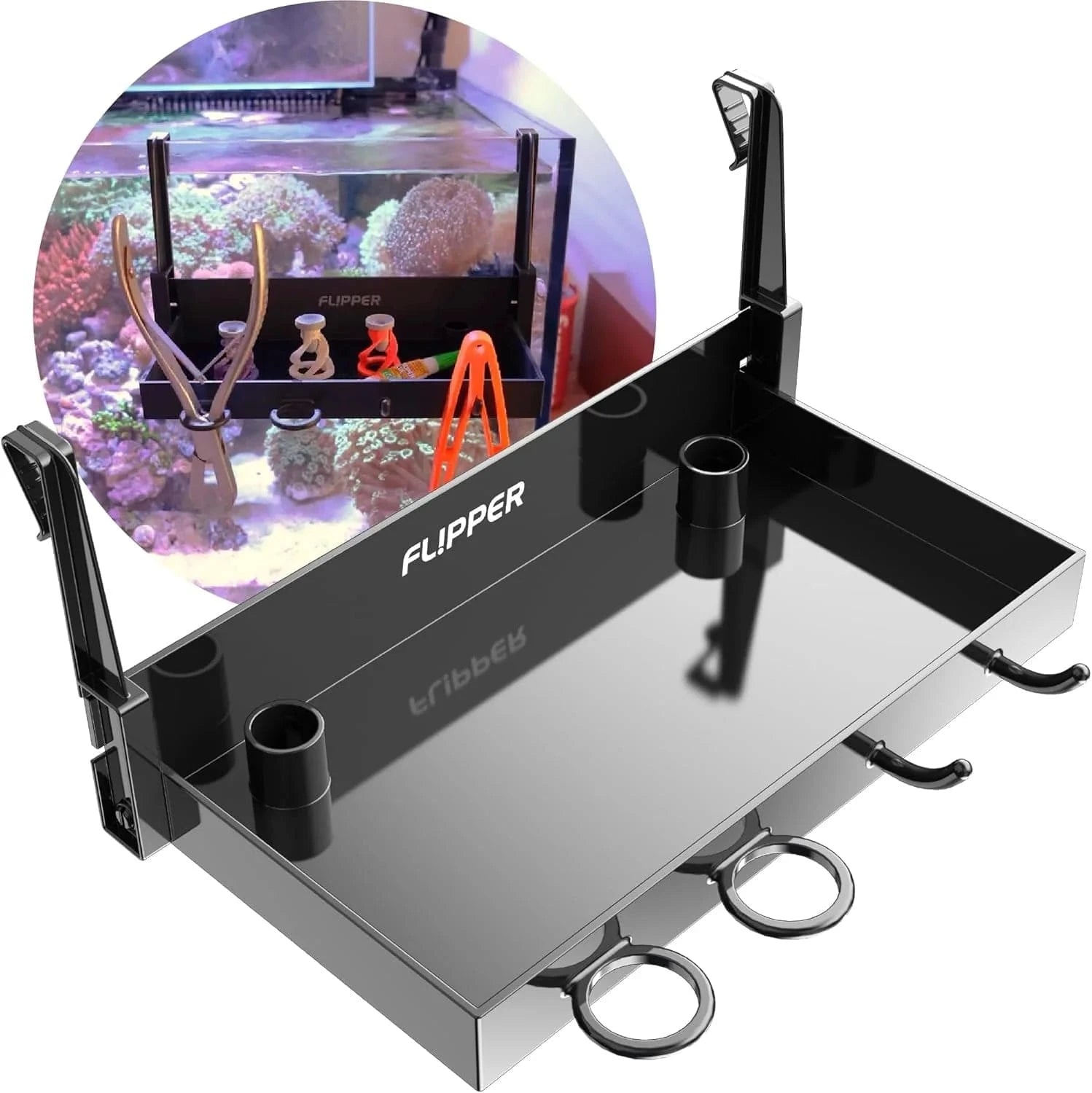 Flipper Tank Buddy - Aquarium Cleaning Tool for Fish Tanks, Easy Algae Scraper & Glass Cleaner with Ergonomic Handle - Perfect for Freshwater & Saltwater Fish Tank Maintenance