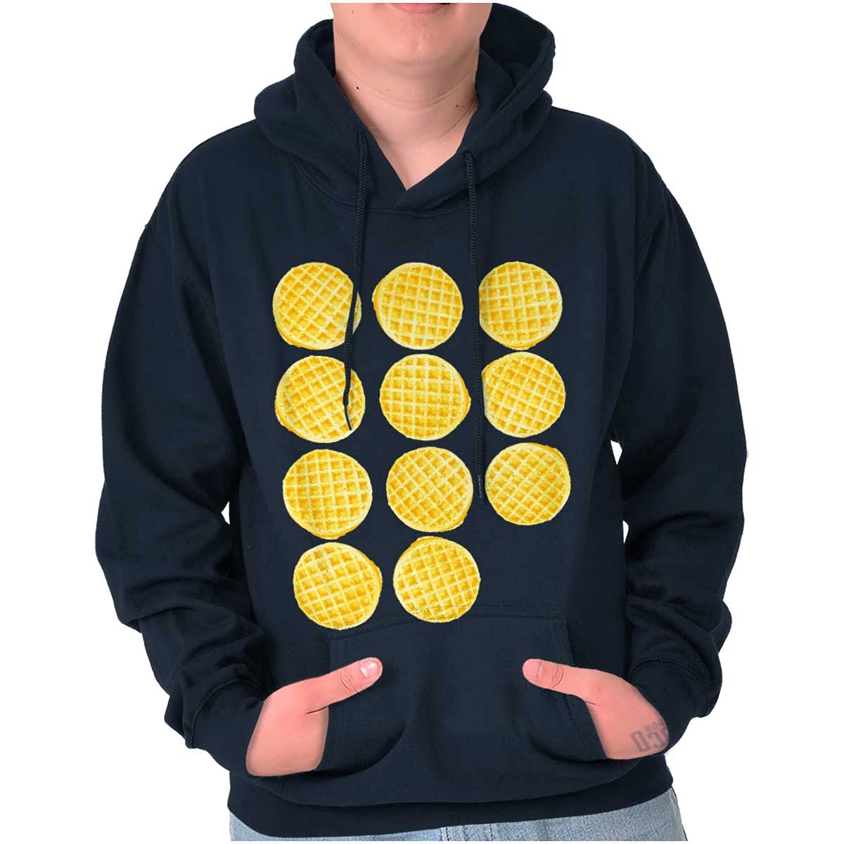 Funny Waffle Pun Hoodie - Unisex Sweatshirt for Men & Women | Cute Breakfast Lover Gift for Coffee Dates & Casual Wear