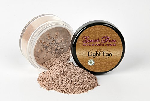 Mineral Makeup Loose Powder - Light Tan Matte Foundation, SPF 18 | Full Coverage for All Skin Types