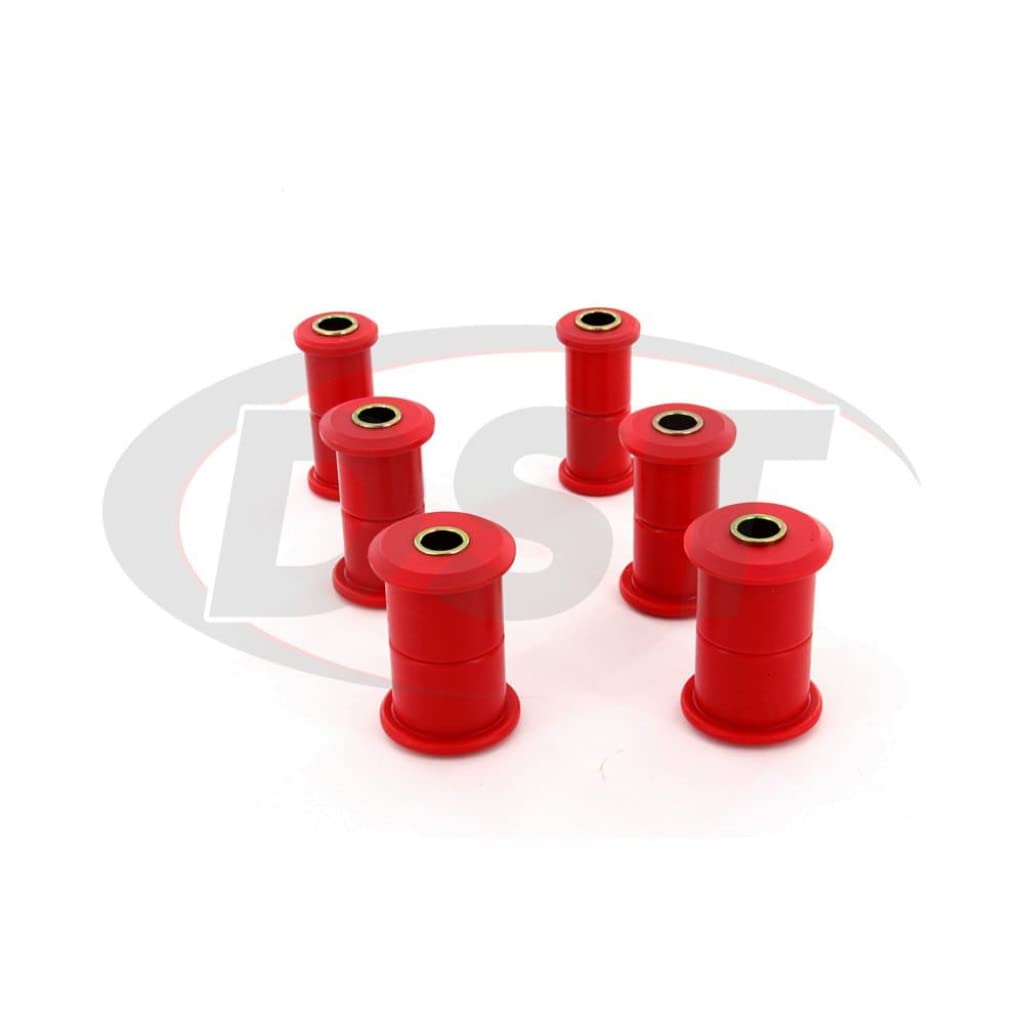 Energy Suspension Rear Spring Shackle Bushings Kit for 1985-1990 Ford Bronco II - Red Polyurethane (4.2134R) | Off-Road Performance Upgrade & Smooth Ride Enhancement