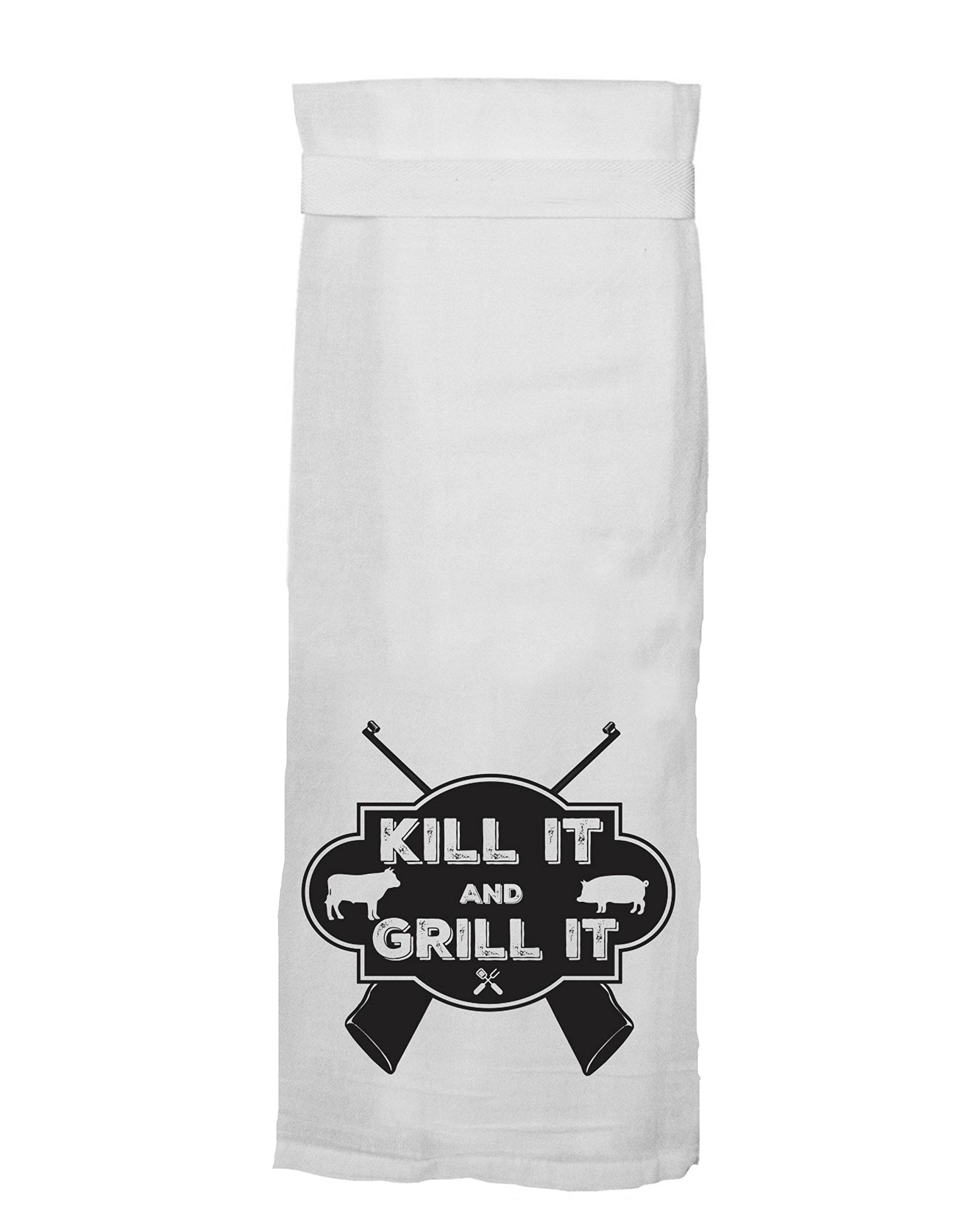 Twisted Wares Hang Tight Kitchen Hand Towel - Funny BBQ Grill Cooking Apron Gift for Chefs - Perfect for Kitchen, Outdoor Grilling & BBQ Parties