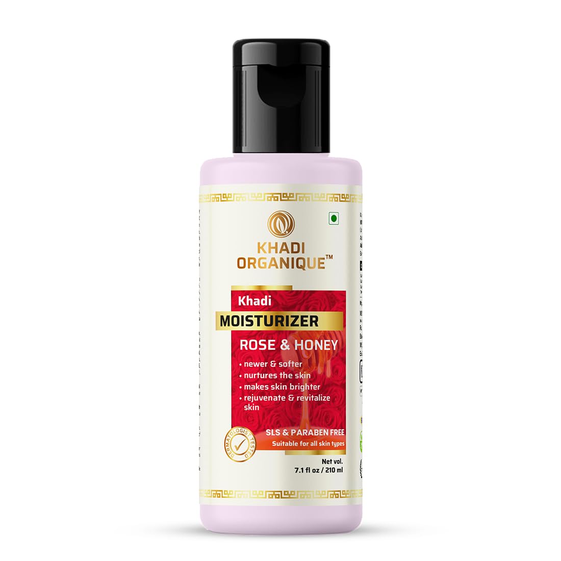 Khadi Organique Rose & Honey Moisturizer - Paraben Free, Natural Skincare - Pack of 2 - Hydrating Face Cream for Dry & Sensitive Skin - Perfect for Daily Use & Night Routine