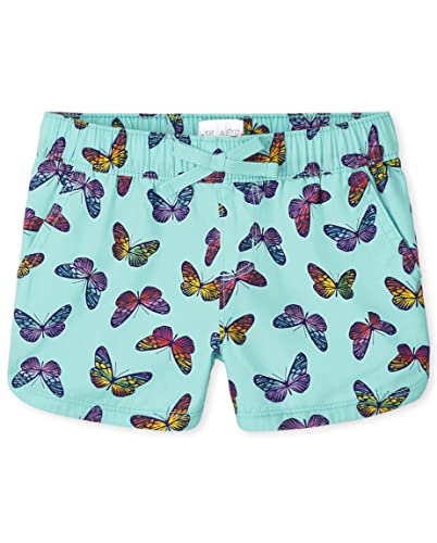 The Children's Place Girls' Printed Twill Pull-On Shorts - Comfortable Playwear for School, Playdates & Summer Activities