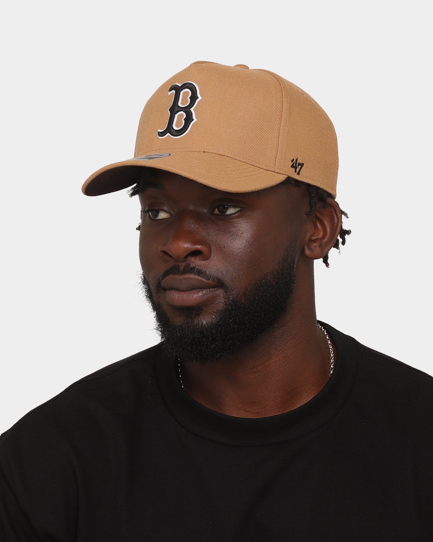 47 Brand Boston Red Sox Replica MVP DT Snapback Camel Hat - Official MLB Licensed Baseball Cap for Men & Women - Perfect for Games, Sports Events & Casual Wear