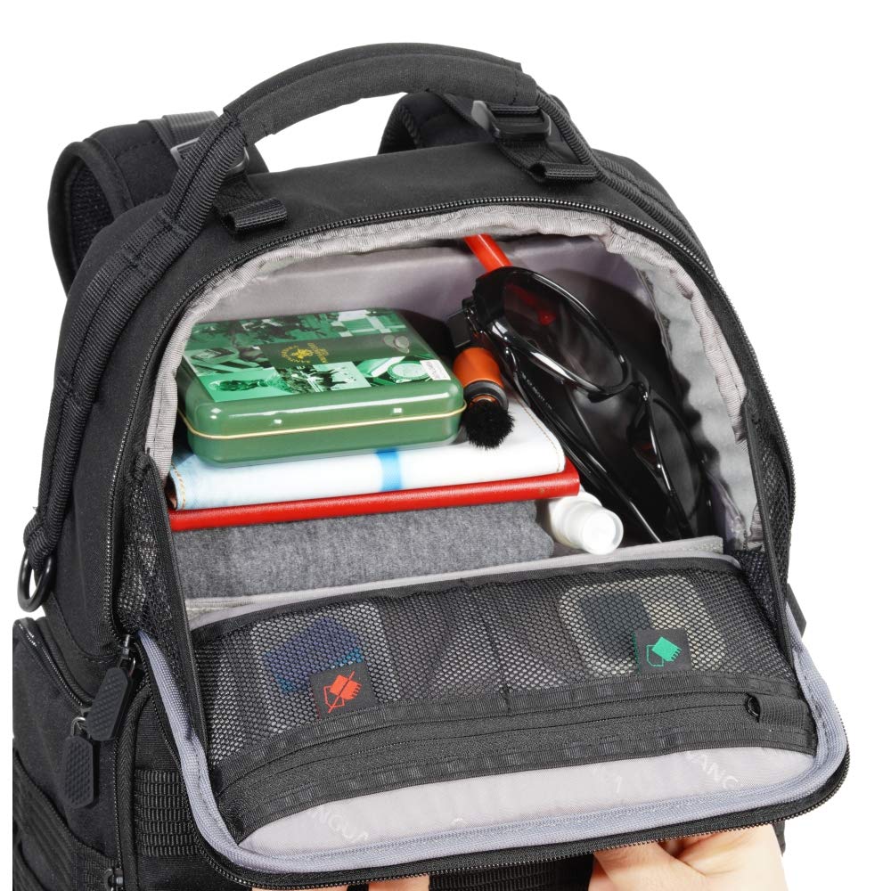 VANGUARD VEO Range T37M Tactical Backpack for Mirrorless Cameras - Black | DSLR Camera Bag for Travel & Outdoor Photography | Waterproof & Durable Camera Backpack for Sony, Canon, Nikon, Fujifilm