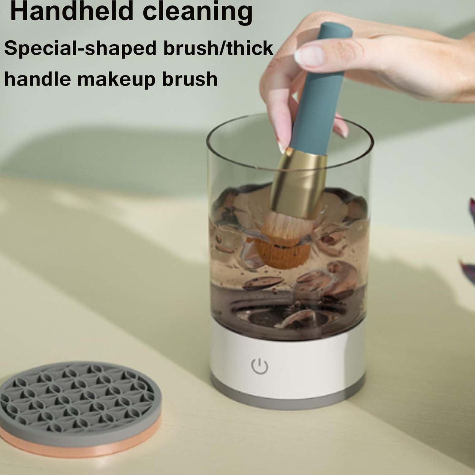 Electric Makeup Brush Cleaner with USB Charging - The Cozy Luna Cosmetic Brush Cleaner (White+Black) for Quick & Hygienic Cleaning - Perfect for Home, Salon, and Travel Use