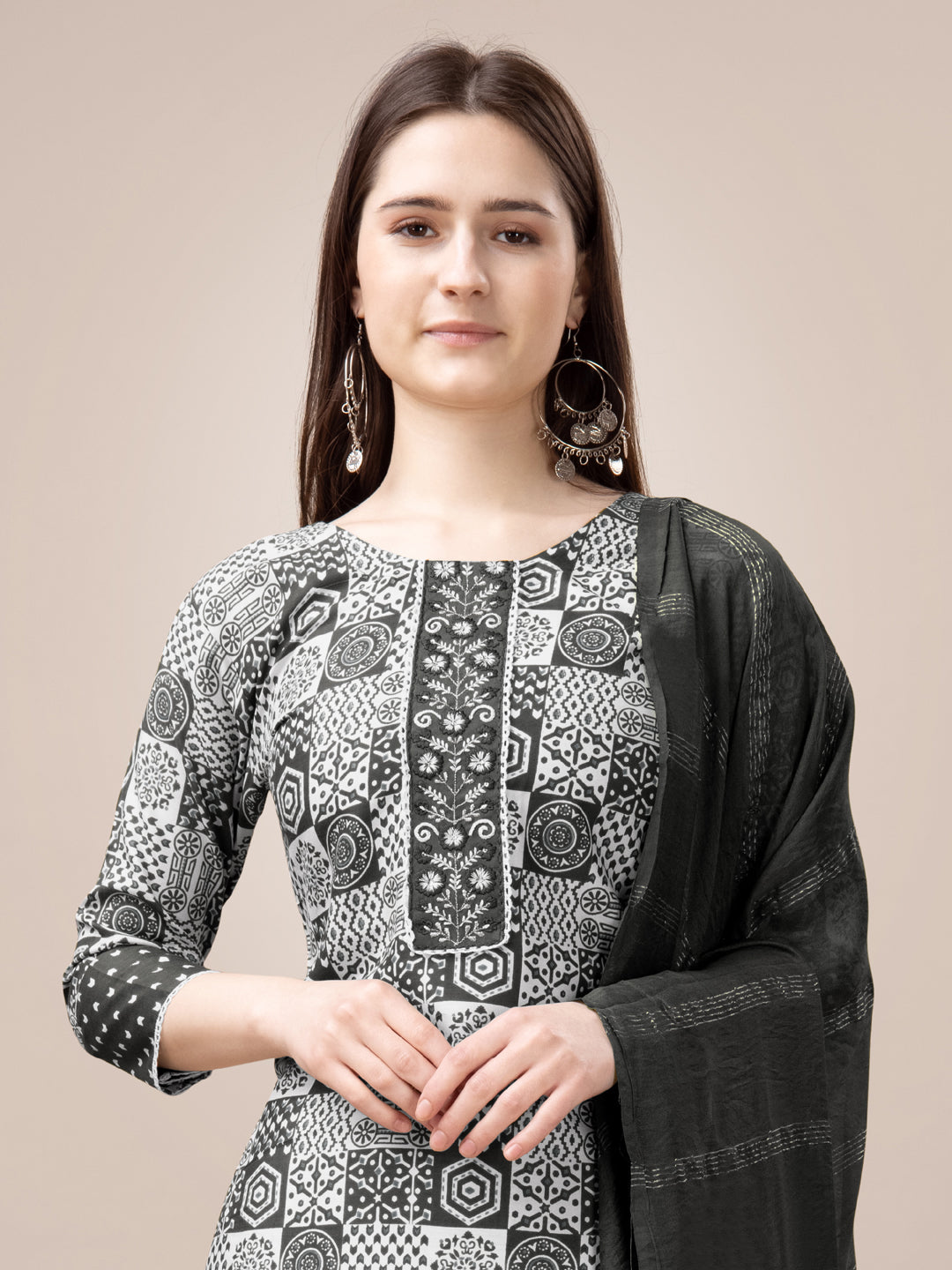 Elegant Black Designer Pant Suit with Embroidery & Lace Detailing - Formal Office Wear & Evening Party Outfit for Women
